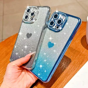Diamant Glitzer Hülle Für iPhone 16 Pro Max 15 Plus 14 13 12 Handy Schutz Case - Picture 1 of 20