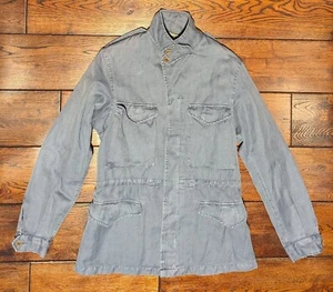 Boglioli Men's Blue Woven Cotton and Linen Field Jacket Chore Coat M EU 50 - NWT - Picture 1 of 24