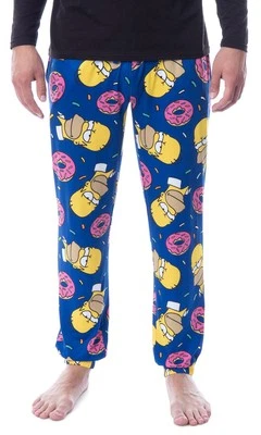 The Simpsons Mens' Homer Sprinkles Donuts Sleep Pajama Jogger Pants - Image 1 of 4