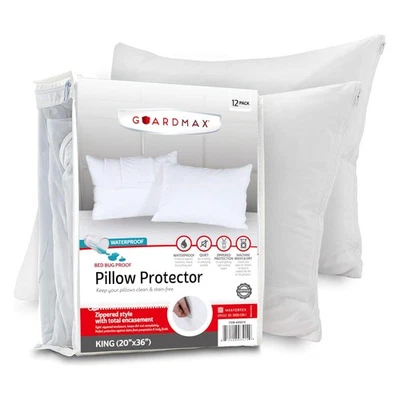 Jersey Knitted Pillow Protector with Zipper King Size - 12 Pack - 100% Waterp... - Image 1 of 4