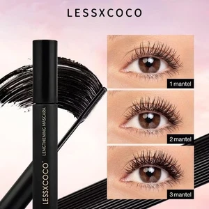 LESSXCOCO Waterproof Mascara Long-lasting Natural Curl Eye Makeup Mascara Black - Picture 1 of 10