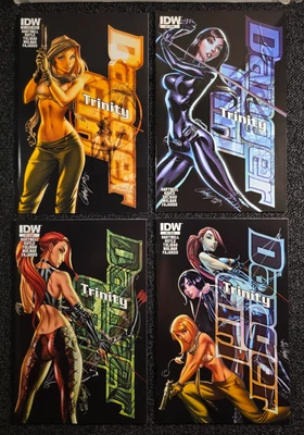 DANGER GIRL 1 2 3 4 VARIANT LOT J SCOTT CAMPBELL High Grade IDW Comics GGA Set - Image 1 of 4