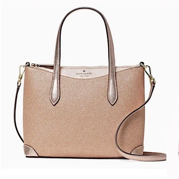 Kate Spade New York Joeley Sparkle Glitter Tote  Rose Gold Purse Bag   - Image 1 of 4