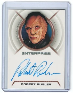 TARJETA AUTÓGRAFA ROBERT RUSLER AS ORGOTH A31 STAR TREK ENTERPRISE TEMPORADA 3 TRES - Imagen 1 de 2