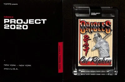 2020 TOPPS PROJECT 2020 #349 CAL RIPKEN JR. - BALTIMORE ORIOLES - MISTER CARTOON - Image 1 of 2