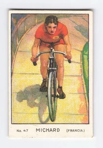1920-30s Fabrica Morazan #47 Lucien Michard Cyclist Olympic Tobacco Card RARE - Picture 1 of 2