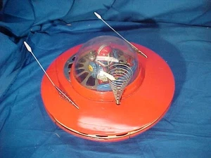 SOUCOUPE VOLANTE années 50 batterie op étain litho TOY-Yoshiya KO JAPAN fonctionne bien propre - Photo 1 sur 5