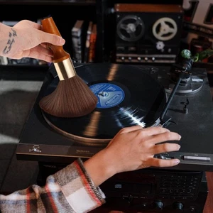 Cepillo de limpieza limpiador de discos para discos de vinilo mantenimiento de álbumes - Imagen 1 de 12