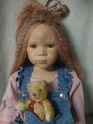Artist doll "Tulani" Annette Himstedt. Inc Certificate - Image 1 of 4