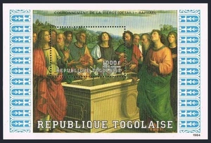 Togo 1297, MNH. Michel 1834 Bl.259. Coronation of the Virgin, by Raphael, 1984. - Picture 1 of 1