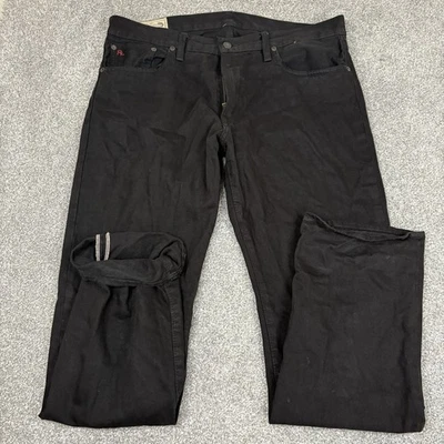 Polo Ralph Lauren Jeans Mens 34x32 (Fit 36x32) 867 Classic Black Selvedge Denim - Image 1 of 4