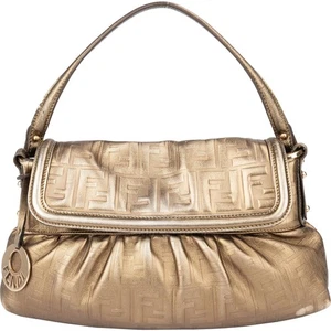 Fendi Golden Leather Zucca Chef Handbag Tasche - Bild 1 von 11