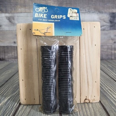 老式 Kmart 黑色自行车握把 7/8 英寸车把 2 件套全新 NOS 自行车 BMX — 第 1/4 张图片