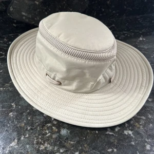 Tilley Airflo LTM6 Hut Größe 7 3/8 khaki breite Krempe Sonne Wandern Angeln gebraucht, in einwandfreiem Zustand - Bild 1 von 11