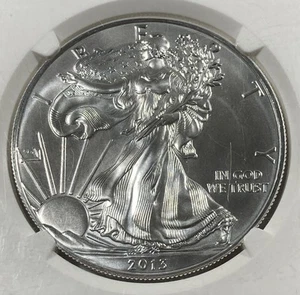 2013-W Silver Eagle ASE 1.00. NGC MS 69. ER. - Picture 1 of 5