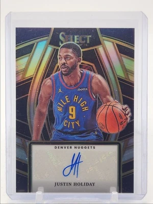 JUSTIN HOLIDAY 2023-24 SELECT AUTOGRAPH SILVER PRIZM NUGGETS AUTO Q1219 - Image 1 of 2