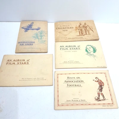 5 x John Player Cricketers  football hints film stars air liners COMPLETE VGC - Image 1 of 2