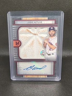 2023 Topps Museum Collection Jose Altuve 3/5 Auto Relic Base Houston Astros - Image 1 of 4