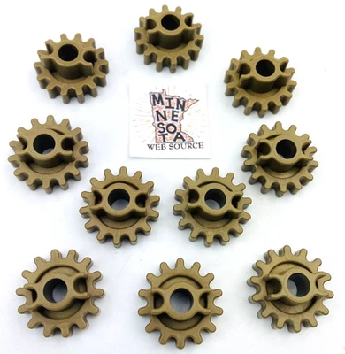 (10) K’NEX / Knex Small 1" Gold Locking Gears – Education Rare Replacement Parts - Image 1 of 4