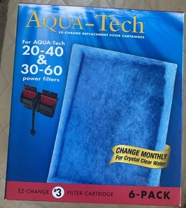Aqua Tech 20-40/30-60 Power Filter EZ Change Aquarium Kohle Kartusche 6er Pack #3 - Bild 1 von 6