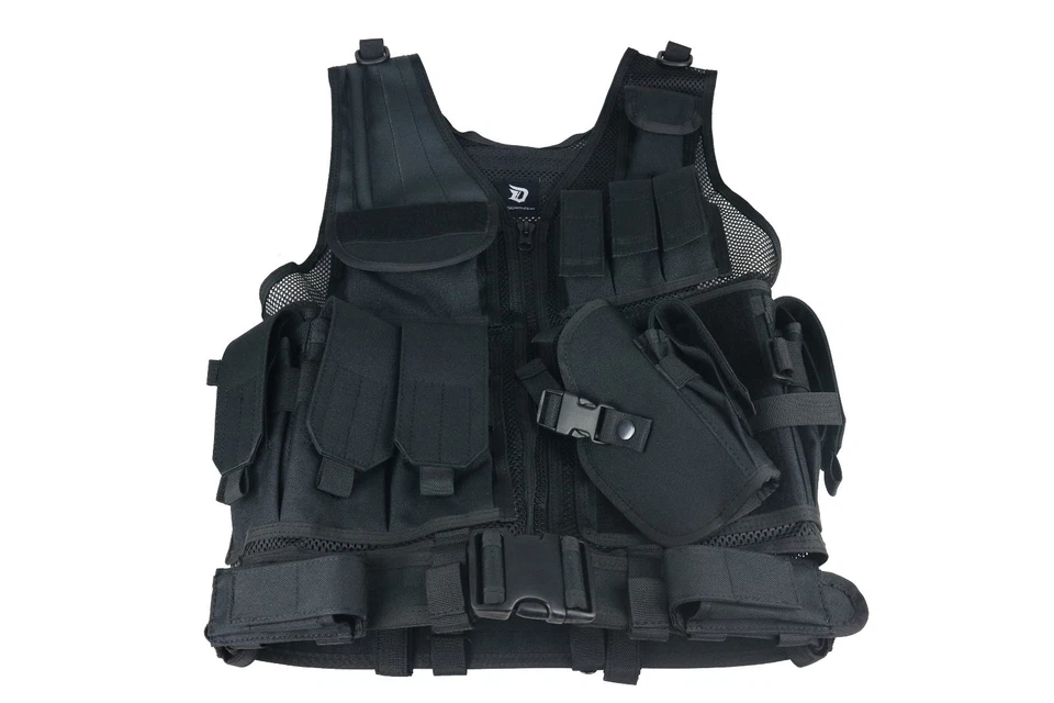 DESERT HAWK TACTICAL USMC Einsatzweste viele Farben SWAT Weste mit Koppel Army Security Paintball