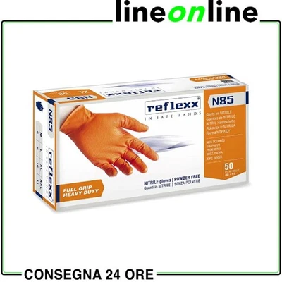 Guanti in nitrile monouso full grip Reflexx N85 senza polvere - Image 1 of 3