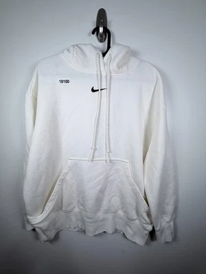 Sudadera con capucha blanca Nike Center Swoosh de gran tamaño polar talla S 23x25 para mujer Foto 1 de 4
