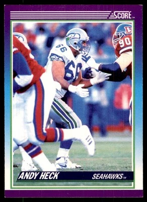 1990 Score Andy Heck Seattle Seahawks #160 - Image 1 of 2