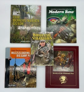 Lot of 5 Hunting Books & Guides Bowhunting, Muzzleloading, Whitetail Strategies - Picture 1 of 3