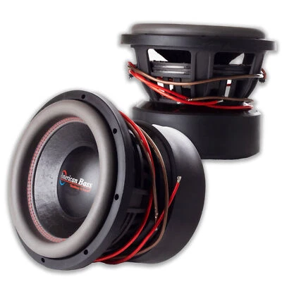 2x American Bass Car Audio 10 Subwoofers HD Series 8000W Dual 1 Ohm HD-10-D1 - Image 1 of 4