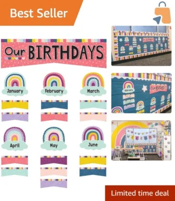 Engaging Birthday Celebration Bulletin Board Set - 21" x 5-3/4" Title Piece - Image 1 of 4