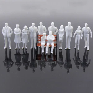 P50B 100-200pcs Model Trains 1:50 Scale WHITE Figures O - Picture 1 of 6