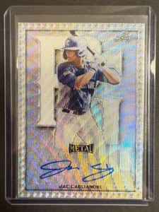 2020 Leaf Metal PG All-American Classic Jac Caglianone Silver Wave Auto 2/12 KC - Picture 1 of 2