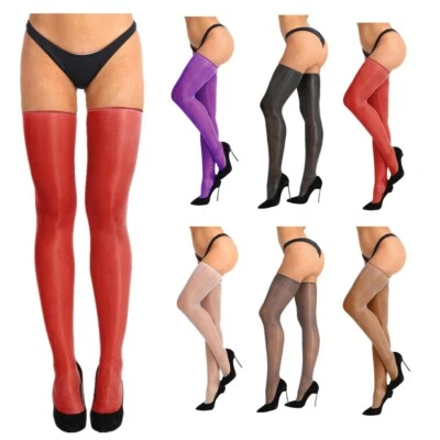 Damen Sheer Oberschenkel Kompressionsstrümpfe Halterlose Strümpfe Overknee Lang - Bild 1 von 4