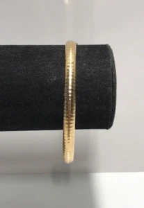 14K Yellow Gold Women's Hinged Hammered Bangle Bracelet Mark EG 14KT Costa Rica - Picture 1 of 14