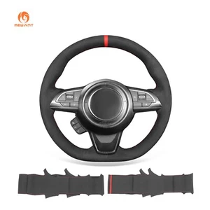 MEWANT DIY Black Suede Steering Wheel Cover for Suzuki Swift 2008-2021 Non-slip - Picture 1 of 11