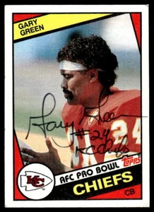 Gary Green Signed KANSAS CITY CHIEFS Card 1984 Topps - Picture 1 of 1