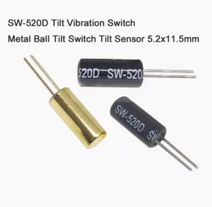 SW-520D Tilt Vibration Switch Metal Ball Tilt Switch Tilt Sensor 5.2x11.5mm - Picture 1 of 4
