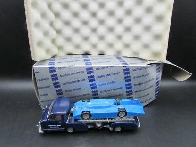 Новый из старых запасов Conrad 1034 Mercedes Benz 1955 транспортер + автомобиль Bluebird масштаб 1:43  - Изображение 1 из 4