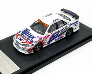 Mortal 1:64 White JP D1 Ken Skyline GTR ER34 Sport Model Diecast Metal Car - Picture 1 of 5