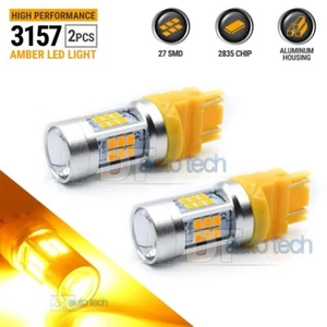 Syneticusa 3157 LED Turn Signal Parking DRL Amber Yellow High Power Light Bulbs - Picture 1 of 8