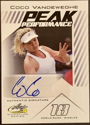 2017 LEAF COCO VANDEWEGHE AUTO AUTOGRAPH SIGNATURE SERIES PEAK PERFORMANCE - Image 1 of 2