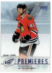 2007-08 UPPER DECK ICE DAVID KOCI ROOKIE 0049/1999 CHICAGO BLACKHAWKS #126