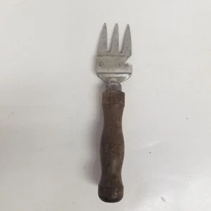 Vintage Nevco Stainless Japan Wood Handle Bottle Opener Fork Combo, Home Bar - Picture 1 of 7