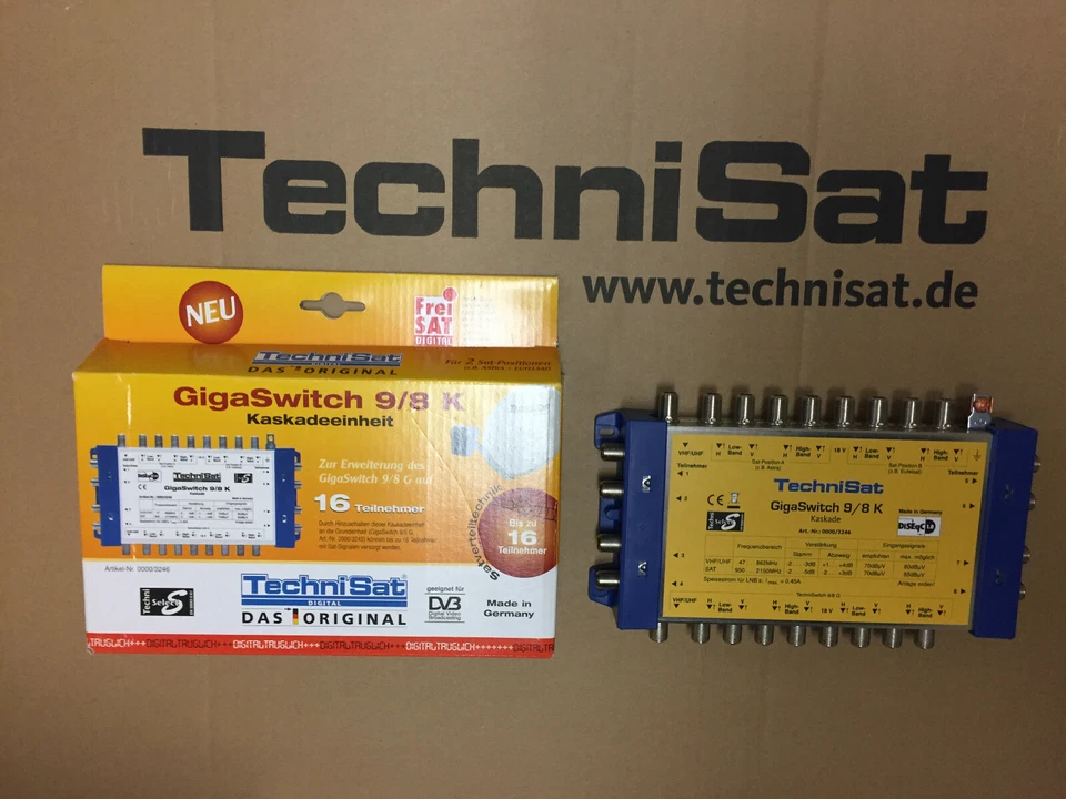 Technisat Gigaswitch 9/8 K, cascata, per espansione 9/8 G2 da nuovo/confezione originale - Immagine 1 di 1
