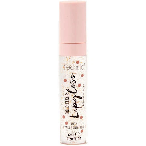 Technic Clear Gold Elixir Lip Gloss - Shimmer Hyaluronic Acid Hydrating Lips  - Image 1 of 1