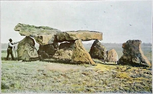 ARÇAY - DOLMEN von ROCHEBILLAUDE - Farbradierung aus dem 19. Jahrhundert - Bild 1 von 3