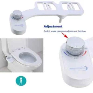 Non Electric Toilet Seat Attachment Bidet Fresh Water Spray Kit Dual with Nozzle - Picture 1 of 7