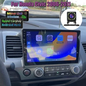 10.1" Android 13.0 Car GPS Stereo Radio Carplay for Honda CIVIC 2006-2011 w/CAM - Picture 1 of 13