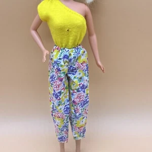 Barbie Pretty Choices Fashion Outfit Vintage 1987 Yellow Floral Jumpsuit #4122 - Picture 1 of 21
